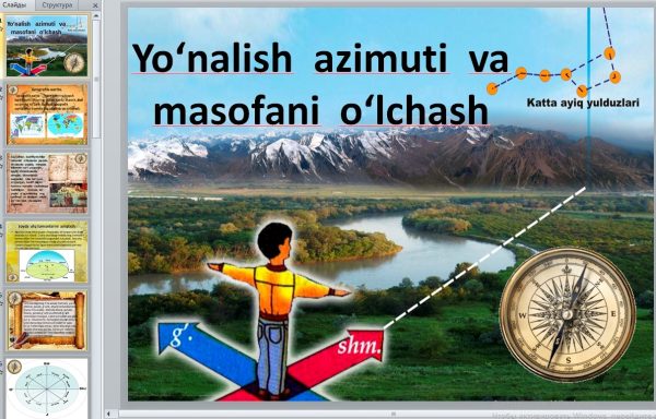 Yo‘nalish  azimuti  va  masofani  o‘lchash
